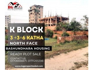 Block K, 3+3=6 Katha, North Face, Bashundhara R/A
