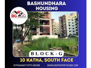 Block G, 10 Katha, South Face, Bashundhara R/A