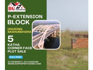 Block P-Extension,  5  Katha, Corner Face, Bashundhara R/A