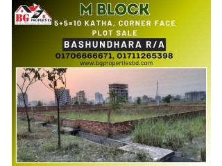 Block  M,  10 Katha, Corner Face, Bashundhara R/A