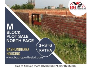 Block  M,  3+3=6 Katha, North Face, Bashundhara R/A