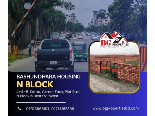 Block N,  4+4=8 Katha, Corner Face, Bashundhara R/A