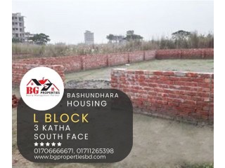Block L, 3 Katha, South Face, Bashundhara R/A
