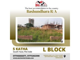 Block L, 5 Katha, South Face, Bashundhara R/A