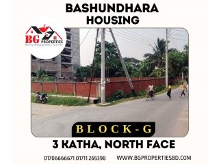 Block G, 3 Katha, North Face, Bashundhara R/A