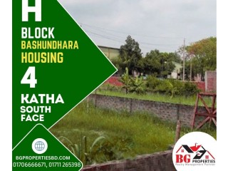 Block H, 4 Katha, South Face, Bashundhara R/A