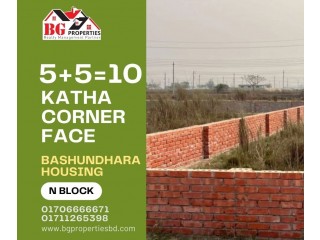 Block N,  5+5=10 Katha, Corner Face, Bashundhara R/A