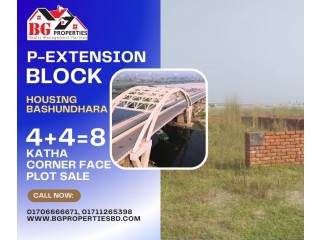 Block P-Extension, 4+4=8 Katha, Corner Face, Bashundhara R/A