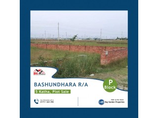 P Block, 5 Katha, ready plot sale, Bashundhara R/A